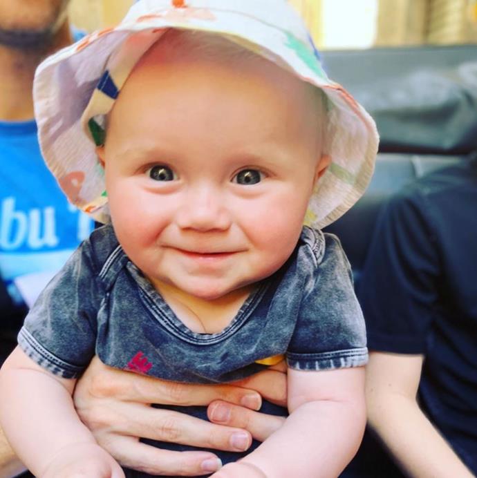 Addie's first holiday in Italy! How cute is that little hat?