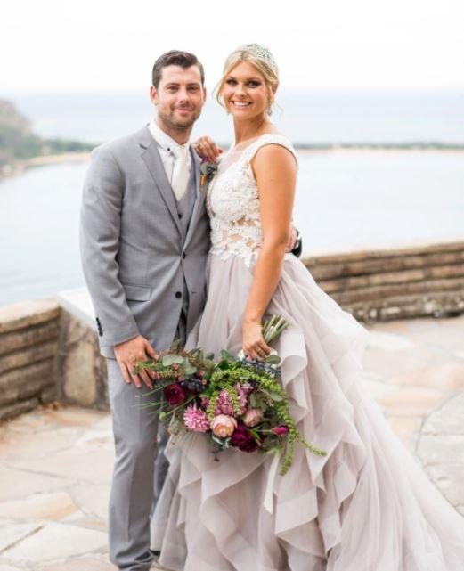 In what might be our favourite of the lot, Ziggy's dreamy lilac number complete with a lace bodice and layers of floaty tulle *sort of* made up for their [disastrous relationship](https://www.nowtolove.com.au/celebrity/tv/ziggy-brody-home-and-away-wedding-photos-49405|target="_blank"). 