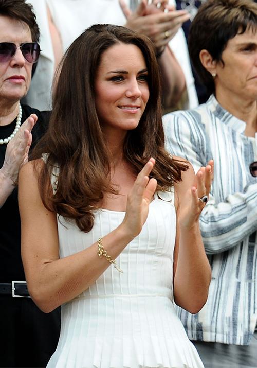 Shortly after her royal wedding to Prince William in 2011, Kate attended Wimbledon in this stunning white Temperley London dress - very tennis appropriate!