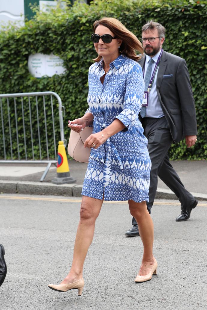 Meanwhile Carole's beautiful printed dress is making us wish it were summer over here so we could steal her style!