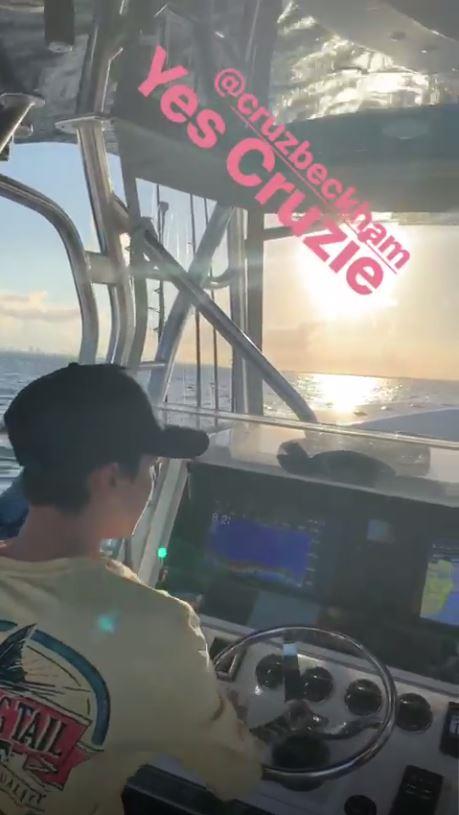 From the water park to the ocean: Captain Cruz was filmed behind the wheel.