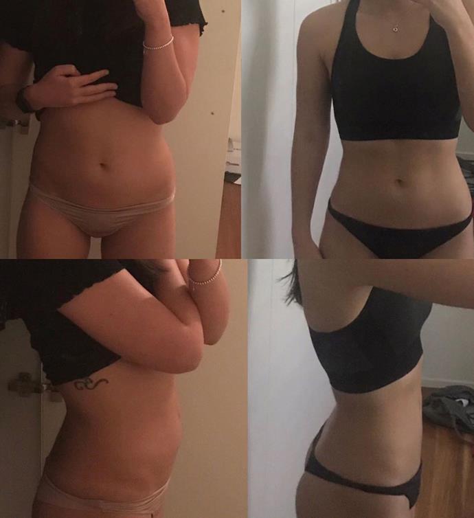 This woman shed fat off her stomach in just a few weeks.
