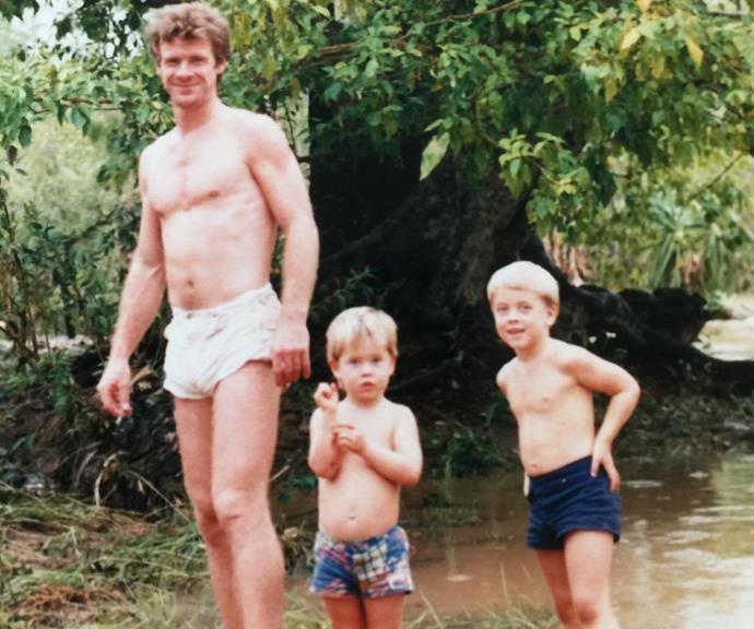 This adorable throwback photo shows Craig with two of his young sons.