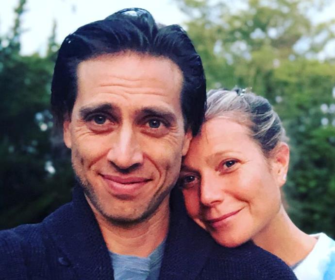 Brad and Gwyneth in a cute couple snap together.