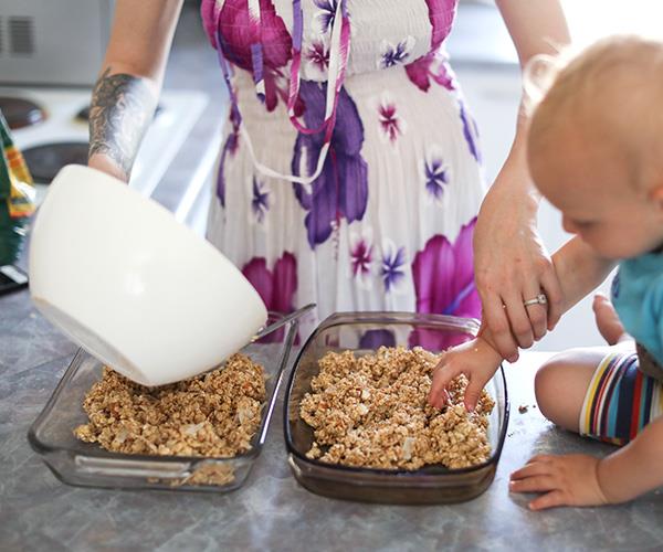 Try making a healthy granola for the week's breakfasts.