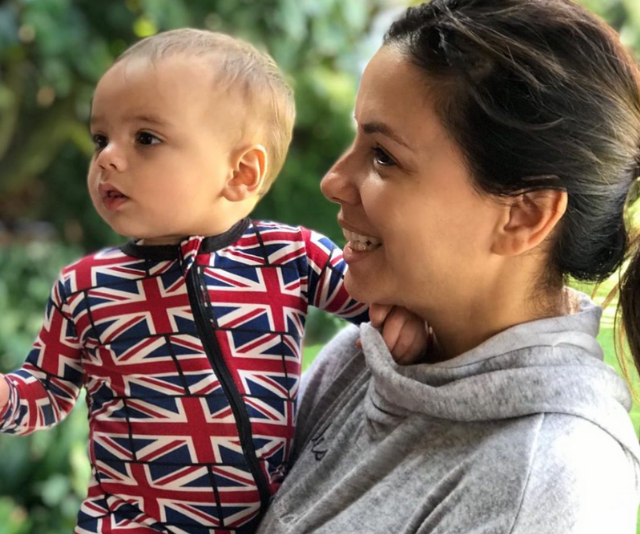 Eva took to her socials to share that Santiago's favourite jammies are this cute little British flag onesie. Naw!