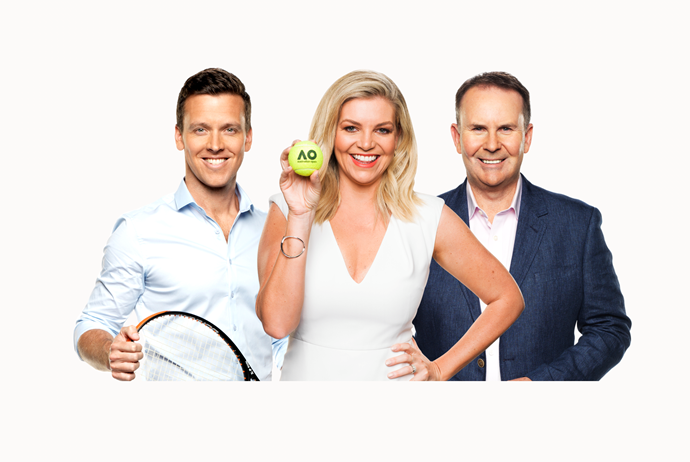 James Bracey, Rebecca Maddern and Tony Jones to host The Australian Open.