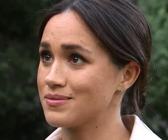 Meghan was on the verge of tears during the raw interview.