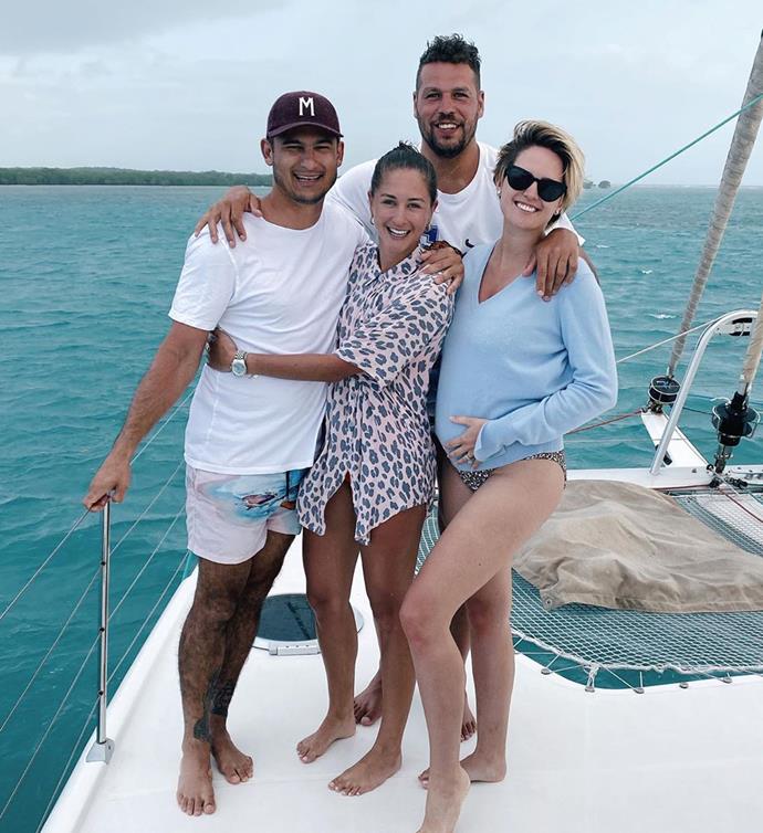 The Franklins went on a little baby-moon to Queensland with their friends - and Jesinta's bump!