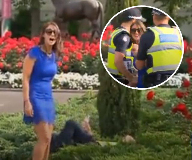 In one very memorable moment in 2015, a woman decked out in a vibrant blue dress got more than she bargained for when she pushed over a policeman in front of cameras just before he was due to speak about crowd behaviour. She was swiftly arrested and later received an $800 fine.
