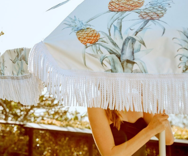 **Beach Umbrella:** When it comes to spending a day under the Aussie sun, you're going to want some shade. Whether in a yard, a picnic or a day at the beach, a beach umbrella offers a quick, convenient and portable shade solution for your family. We're loving the range of sweet, vintage looking umbrellas on offer at Basil Bangs. The designs are divine and the quality means they're not about to turn inside out at the first hint of a breeze!