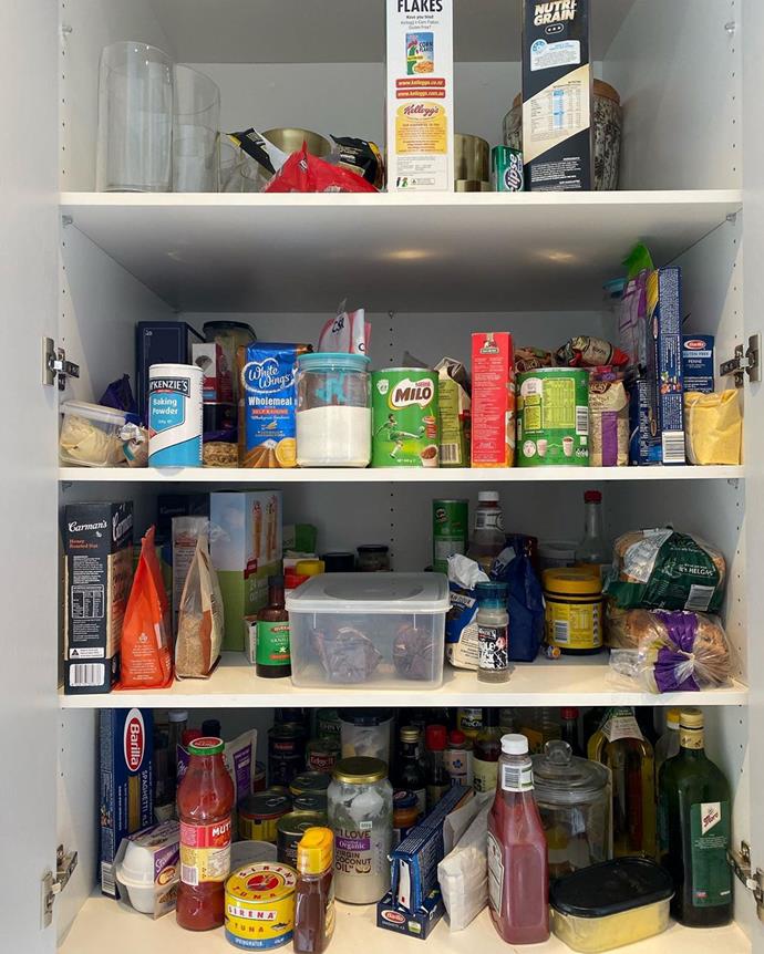 This is what Bec's pantry looked like before the transformation.