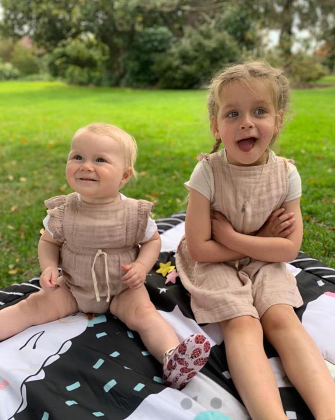 Reckon Evie's happy about matching with her little sister?