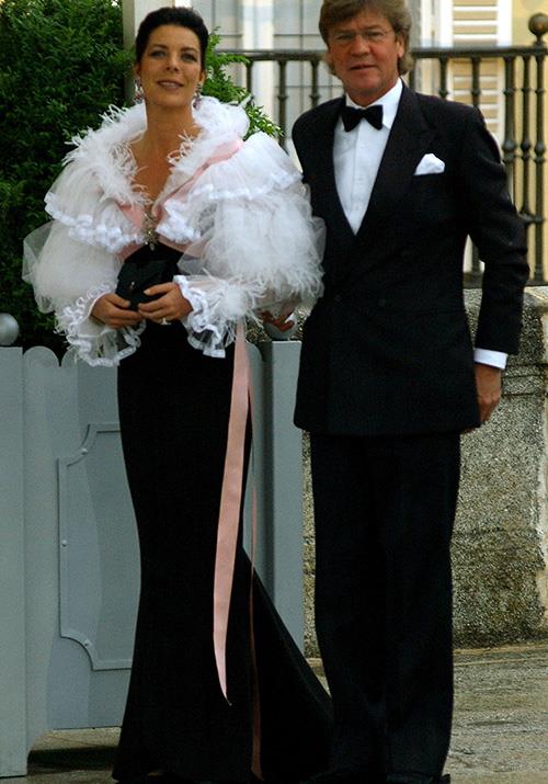 Proving she is most definitely *not* afraid to take a fashion risk, the Princess went all out on top for a special Gala Dinner at El Pardo Palace in 2004. This feathered tulle creation was nothing short of head turning.