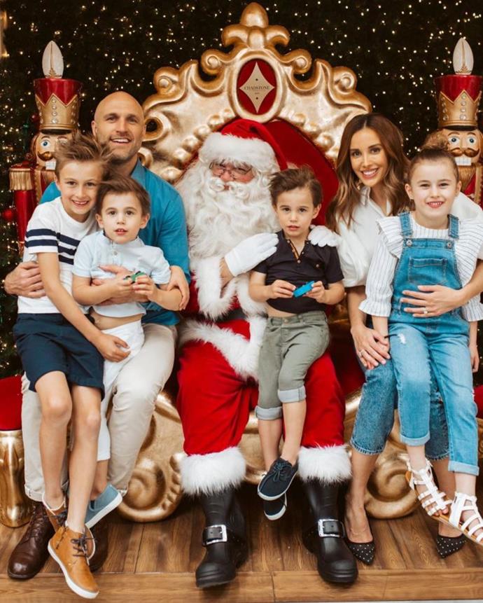 That's one for the Christmas card! Bec Judd and her gorgeous family got in early with their Santa photo this year.