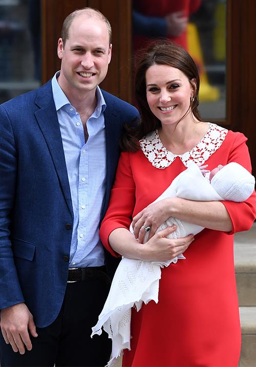 **April 2018: Birth of Prince Louis**
<br><br>
Prince William and Duchess Catherine welcomed their third child to the world in 2018, and suffice to say we were smitten from the moment Kate stepped out onto the Lindo Wing steps with the adorable royal tot in tow.
