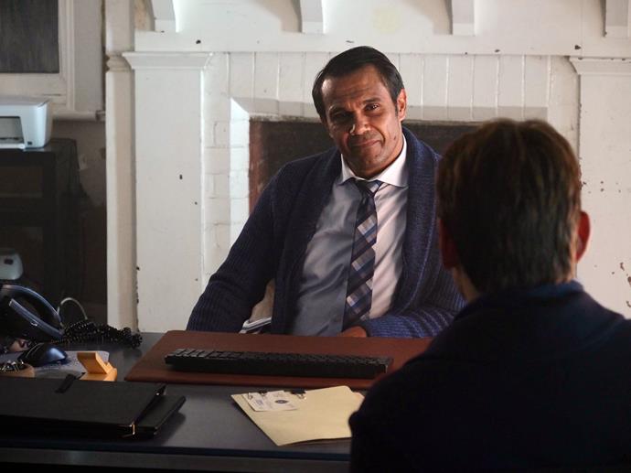 Aaron Pedersen as the police chief in *The Gloaming.*