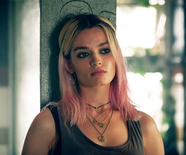 Emma's character Maeve sported bleached blonde hair with pink tips in season one.