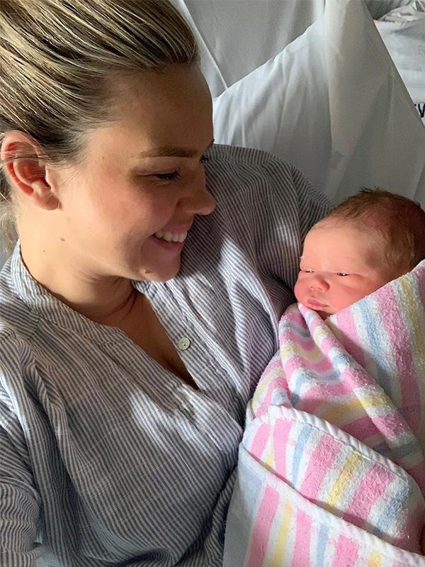 Edwina announced the birth of Molly on Instagram with this beautiful mother-daughter snap.