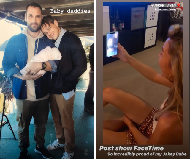Tim Franklin (left) and Sam Frost (right) both took to Instagram to share memories of Jake.
