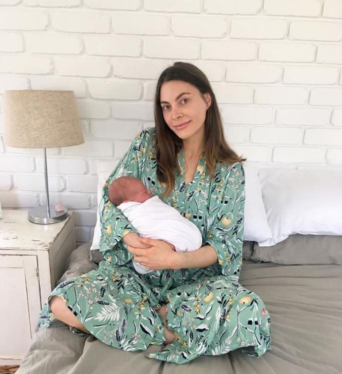 Milly Johnson has welcomed a baby boy.