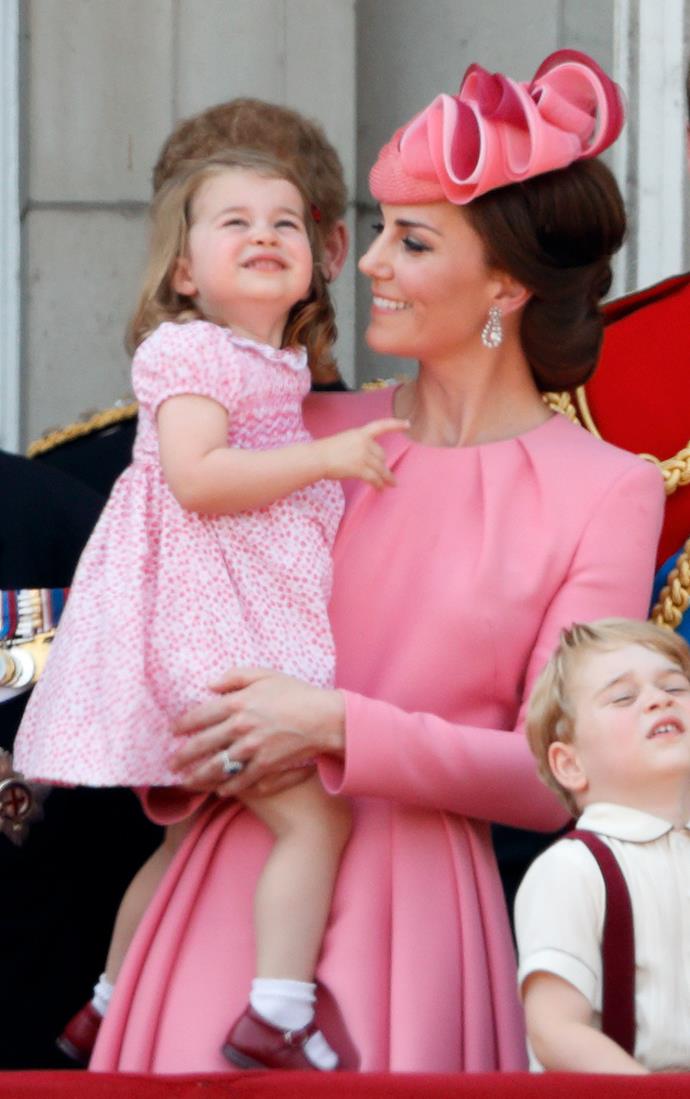 The Cambridge girls were pretty in pink for the 2017 Trooping the Colour.