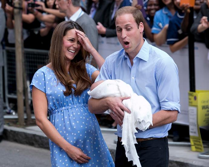 The royals were just like any other first time parents, Kate revealed.