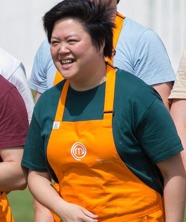 **Sarah Tiong, season 9, 2017**
<br><br>
Lawyer Sarah Tiong became a fan favourite in season nine, applauded for her vivacious personality and various uses of pork in challenges. After being eliminated in sixth place, it was little surprise she started work as a private chef with her pop-up street food stall, Pork Party.