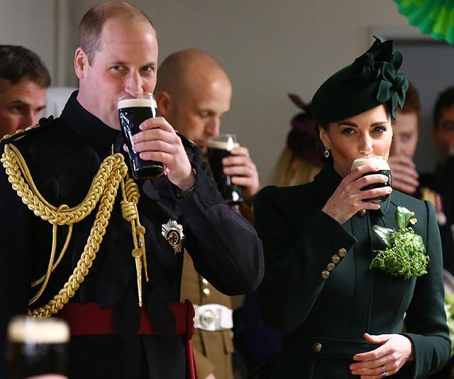Kate and Wills indulged in a good old-fashioned Guinness to celebrate St Patrick's Day last year.