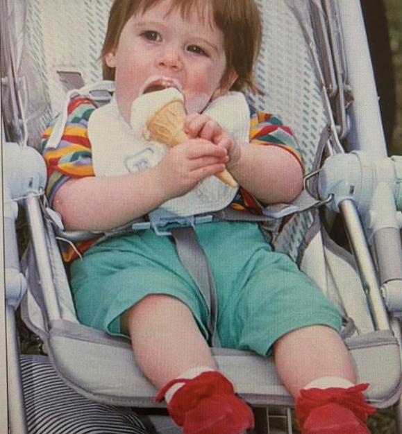 Eugenie made quick work of an ice cream back in the day.