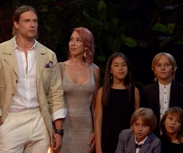 David's wife and kids were by his side at the finale.