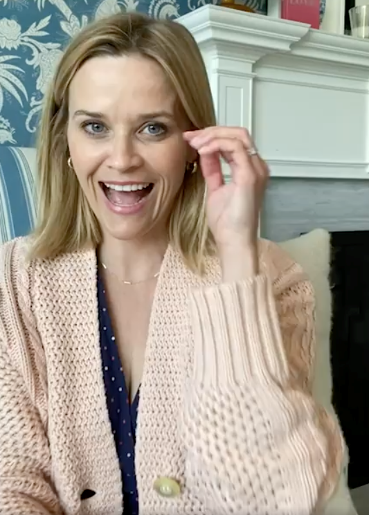 As she heads up one of the world's most well-known book clubs, it would be safe to say Hollywood actress Reese Witherspoon is a self-isolation pro. This cosy peach cardigan is the perfect accessory to curl up couch-side with a good read in hand.