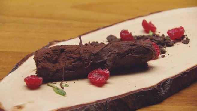 Only Reynold could make a chocolate log look this good.