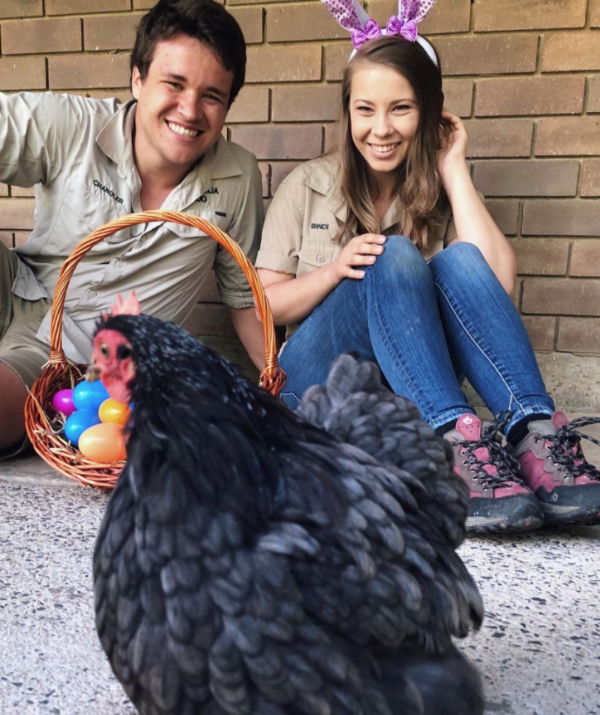 **Bindi, Bob and Chandler** <br><br>
The newlyweds also shared a throwback snap to their Easter celebrations two years ago.
