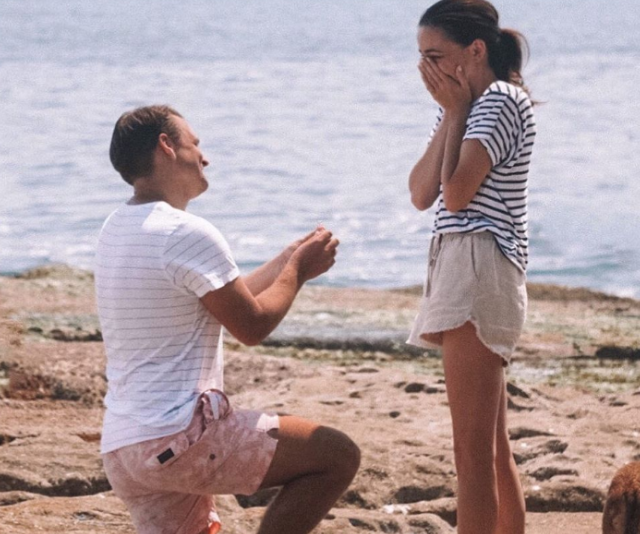After almost four years together, Ben got down on one knee in North Bondi to ask for Abbey's hand in marriage.