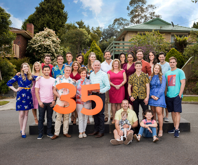 The cast of *Neighbours* returned to filming in April this year.