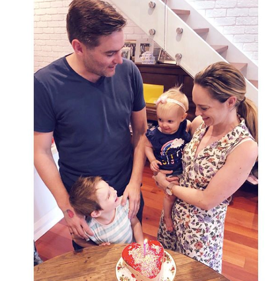 Family snap! To honour Neve's first birthday, Penny shared a gorgeous snap of the whole family.