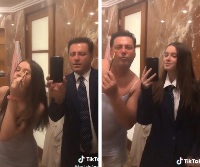 Karl Stefanovic and his daughter Willow also got in on the fun.