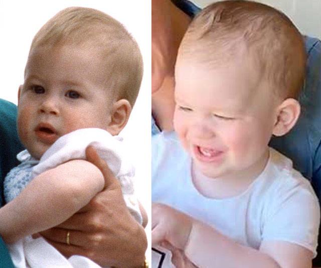 There's no doubt Archie (L) has inherited his dad's rosy cheeks and captivating grin.