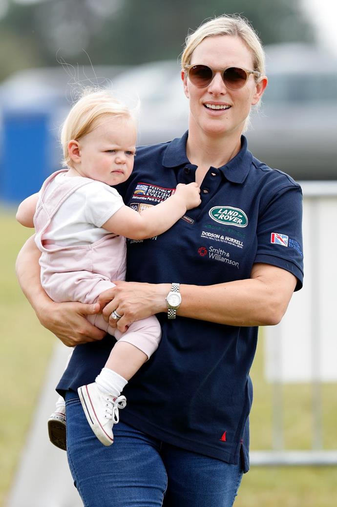 Lena and her mother Zara Tindall share a cuddle at the 2019 Festival of British Eventing.