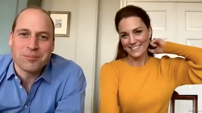 And then came perhaps our favourite WFH look of all - Kate's [orange Zara jumper](https://www.nowtolove.com.au/fashion/fashion-news/kate-middleton-orange-jumper-video-call-63435|target="_blank"), worth a mere AUD $58 and oh-so-chic. She wore the standout look for a sweet video call to school children whose parents were working on the frontline over Easter. 