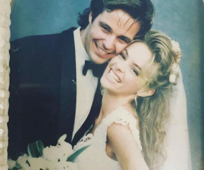 Back to the very beginning: Actor Cameron Daddo wed model Alison in 1992. Looking back on the day, Alison has reminisced: "A blur of Summer heat, excitement and crazy love.
<br><br>
"The priest got your name wrong and I nearly married 'David Daddo'. But you were the right guy all along, through it all, the highs and lows, the mistakes and lesson."