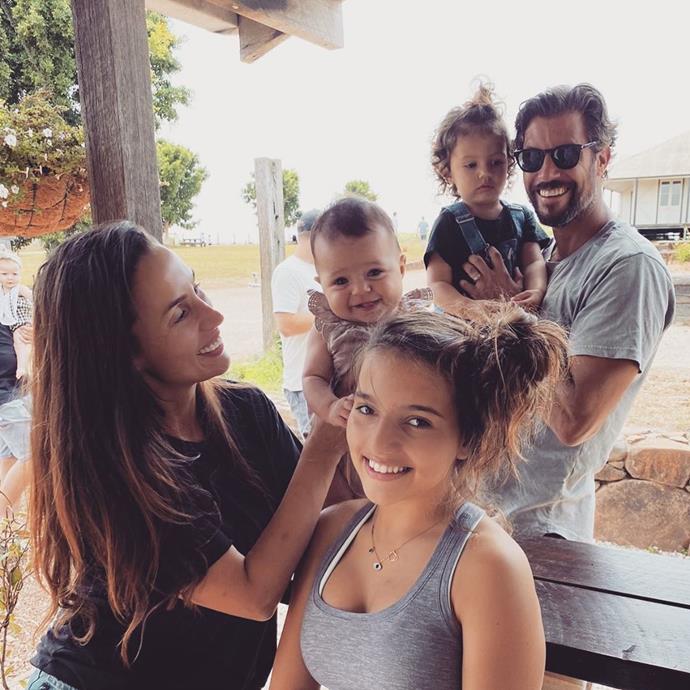 Sam and Snez with their three girls - Eve, Charlie and Willow.