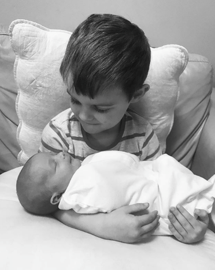 Look at these two! Big brother Jack dotes on his little sister.
