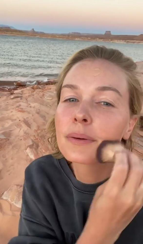 Lara went makeup free before applying her LB cream in a raw new video.