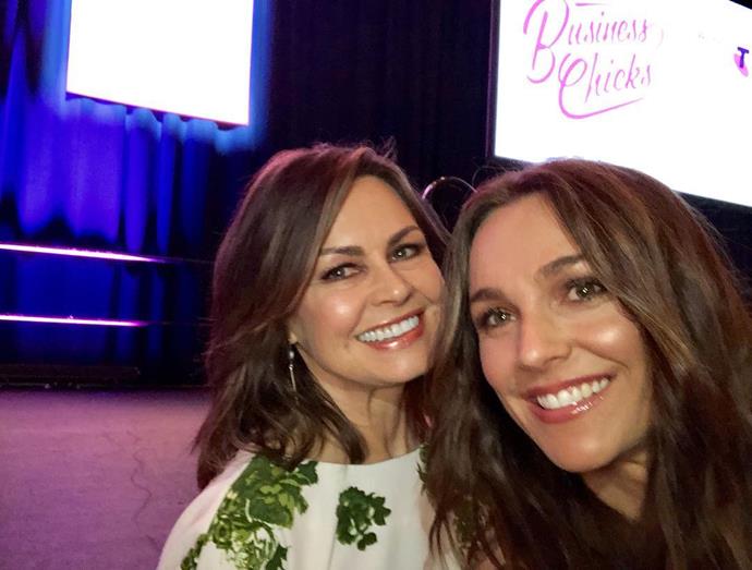 A recent fresh-faced selfie with another ageless Aussie celebrity, Lisa Wilkinson.