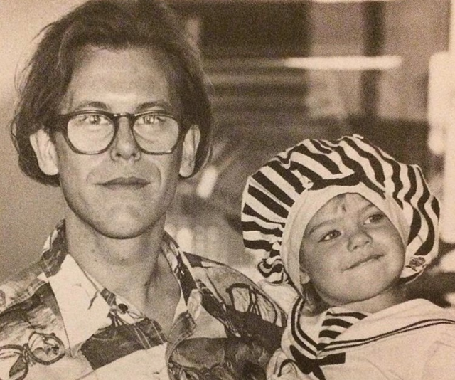 **April Rose Prengilly** <br><br>
We love this Father's Day throwback for literal rockstar dad, INXS band member and father to *Neighbours* star April Rose, Kirk Pengilly.