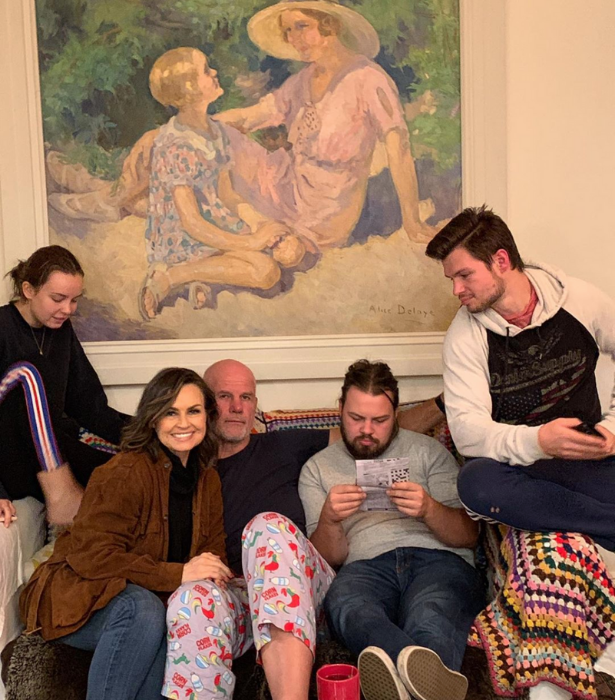 **Lisa Wilkinson** <br><br> 
Sometimes getting everyone to look at the camera at once for a family photo can prove the most challenging part of Father's Day. 
<br><br>"It's always so much fun being the total pain-in-the-arse family photographer.😏🤪" Lisa perfectly surmised.