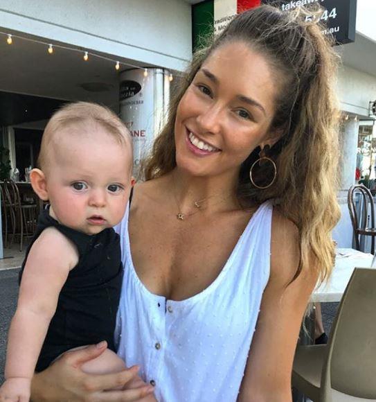 "How cute is my date! Didn't say much though," Erin quipped of this adorable mum n' son pic.