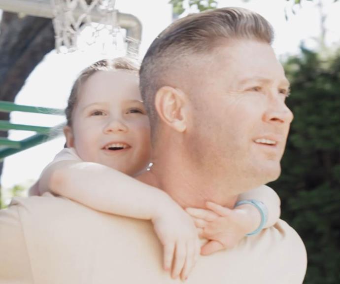 "She's changed my life in every possible way and for the better. She's softened me a lot," Michael tells us of his five-year-old daughter, Kelsey Lee Clarke.